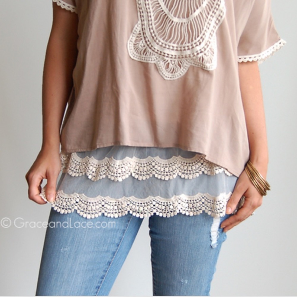Grace & Lace scallop trim extender tank
